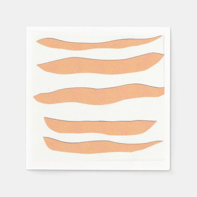 Napkins with Orange Tiger Stripes (Front)