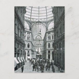 Naples, 1908, Galleria Umberto I Postcard