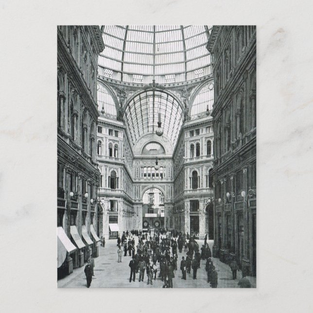 Naples, 1908, Galleria Umberto I Postcard (Front)