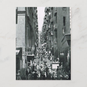 Naples, 1908, Gradoni di Chiala Postcard