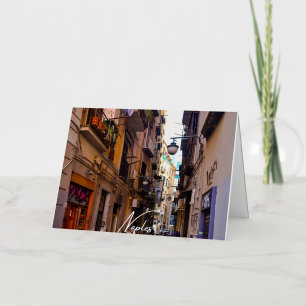 Naples Alley (Naples) Foil Greeting Card