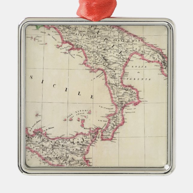 Naples and Sicily 26 Metal Tree Decoration (Front)
