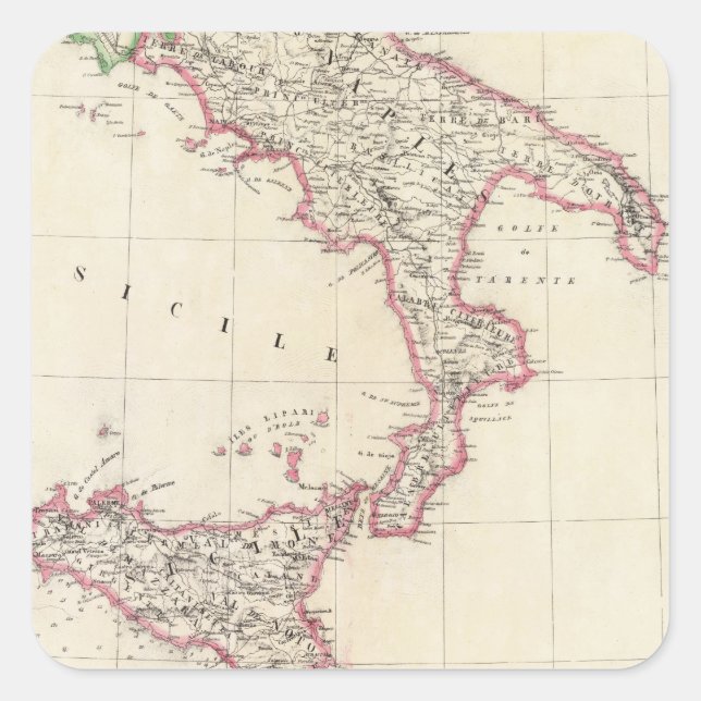 Naples and Sicily 26 Square Sticker (Front)