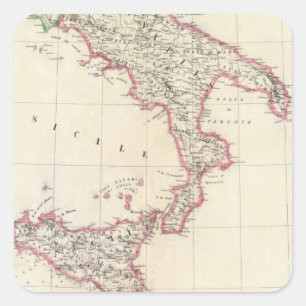 Naples and Sicily 26 Square Sticker