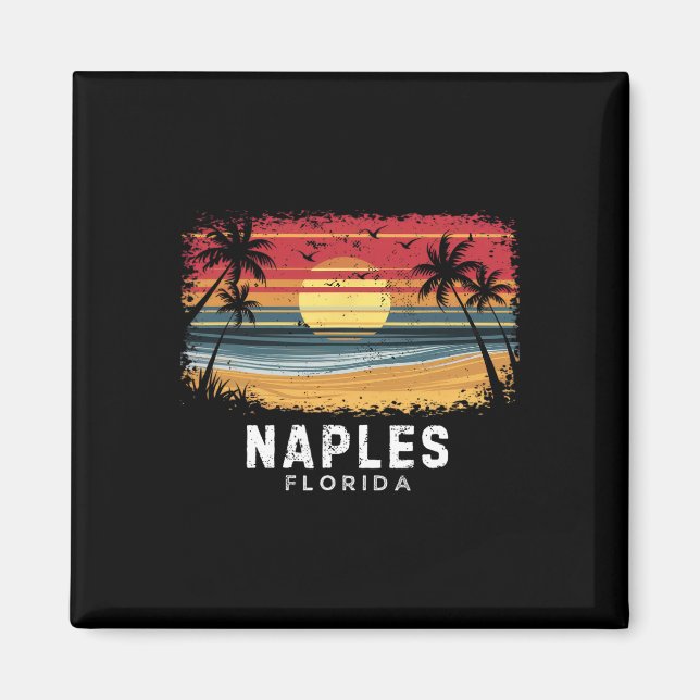 Naples Beach Florida Surfboard Beach  Magnet (Front)