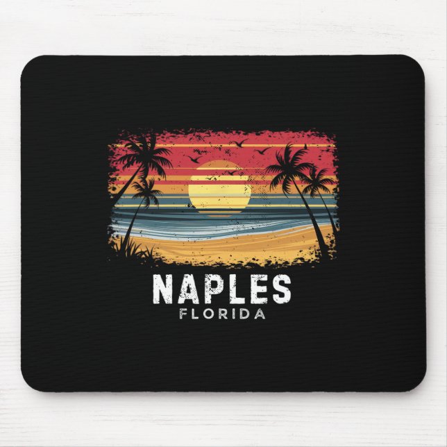 Naples Beach Florida Surfboard Beach  Mouse Mat (Front)