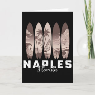Naples Beach Florida Surfboard Men Women Surfing Card