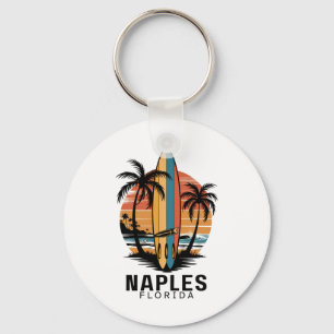 Naples Beach Florida Surfing Surfer _1  Key Ring