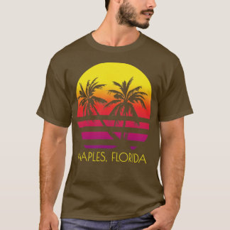 Naples Beach Florida Tropical Palm Trees Sunset Va T-Shirt