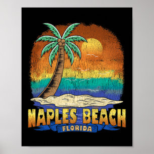 Naples Beach Florida Vintage Distressed Souvenir Poster