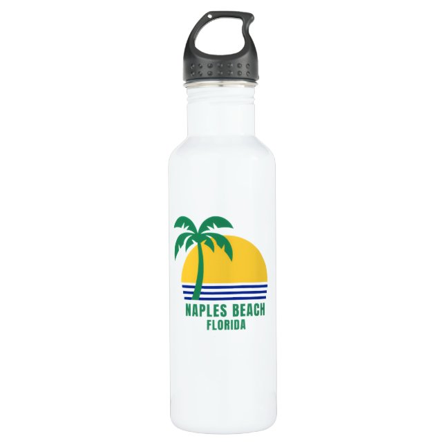 Naples Beach Florida Water Bottle (Front)