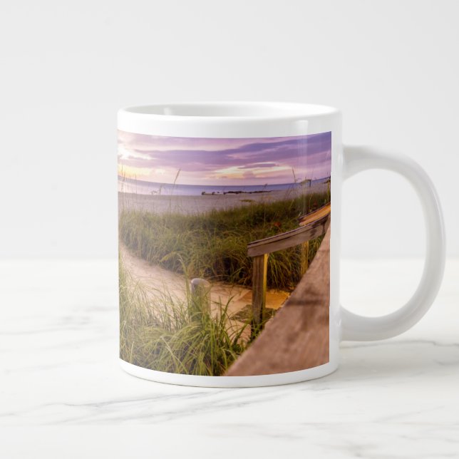 Naples Beach Shore and Calm Ocean | Florida Large Coffee Mug (Right)