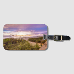 Naples Beach Shore and Calm Ocean Florida Luggage Tag