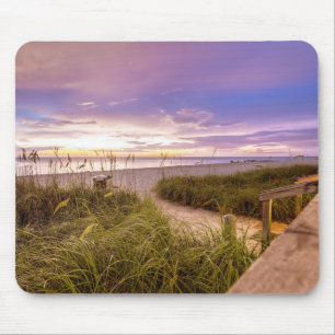 Naples Beach Shore and Calm Ocean   Florida Mouse Mat