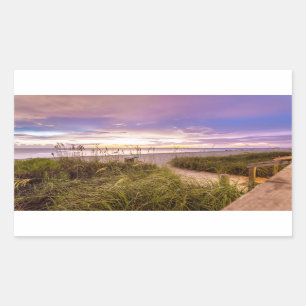 Naples Beach Shore and Calm Ocean   Florida Rectangular Sticker