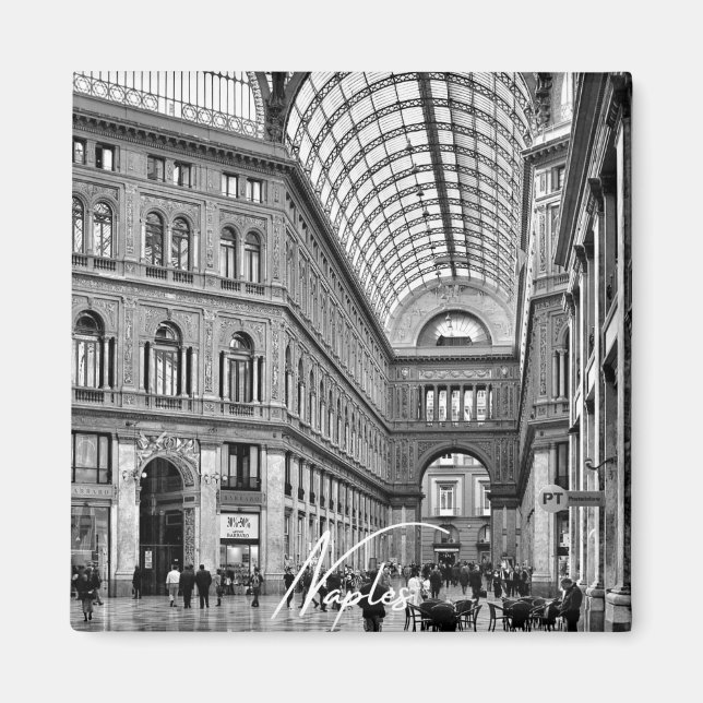 Naples Black and White (Naples) Magnet (Front)