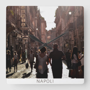 Naples Buildings (Napoli) Square Wall Clock