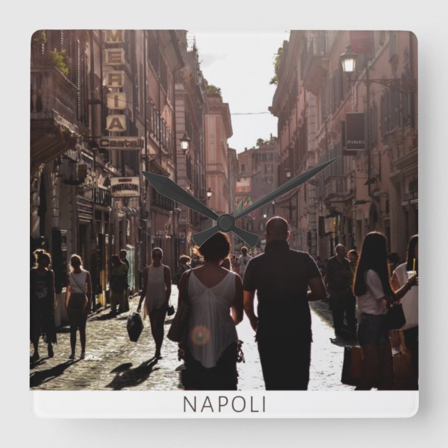 Naples Buildings (Napoli) Square Wall Clock (Front)