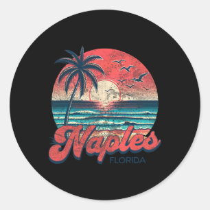 Naples classic round sticker