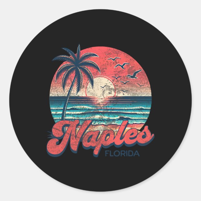 Naples  classic round sticker (Front)
