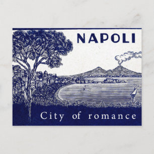 Naples coast, Italy, city, romance, volcano Postcard