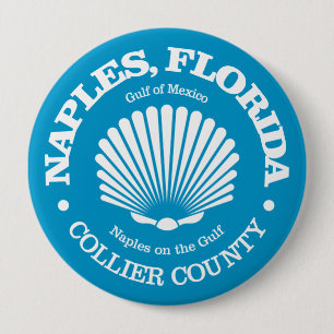 Naples Fl (seashell) 10 Cm Round Badge