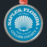 Naples Fl (seashell) Metal Tree Decoration<br><div class="desc">Naples,  Florida.</div>