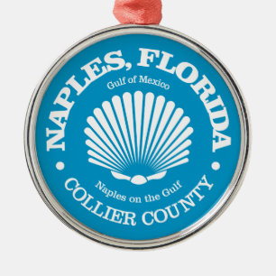 Naples Fl (seashell) Metal Tree Decoration