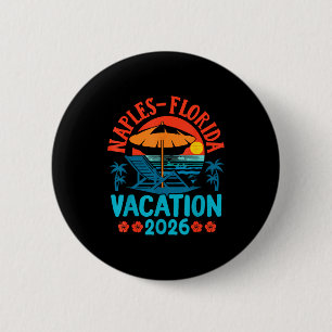 Naples Florida 2026 Family Vacation Beach Summer V 6 Cm Round Badge