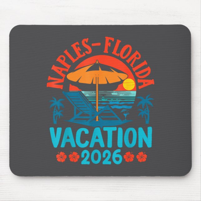 Naples Florida 2026 Family Vacation Beach Summer V Mouse Mat (Front)