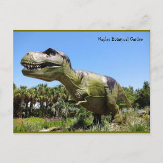 Naples Florida Botanical Garden - T Rex Dinosaur Postcard