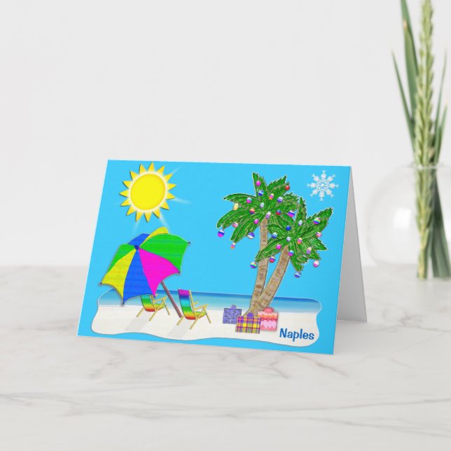 Naples Florida Christmas Cards.  Personalize it. Holiday Card (Front)