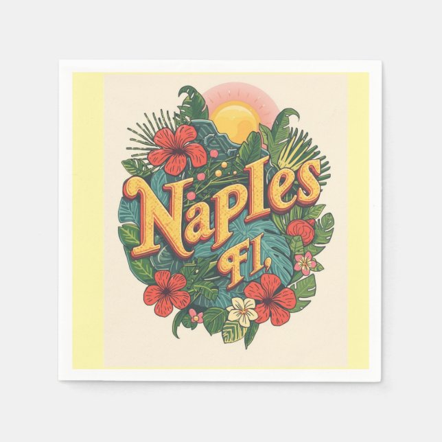 Naples florida dreaming  napkin (Front)