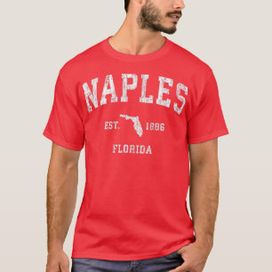 Naples Florida FL Vintage Athletic Sports Design  T-Shirt