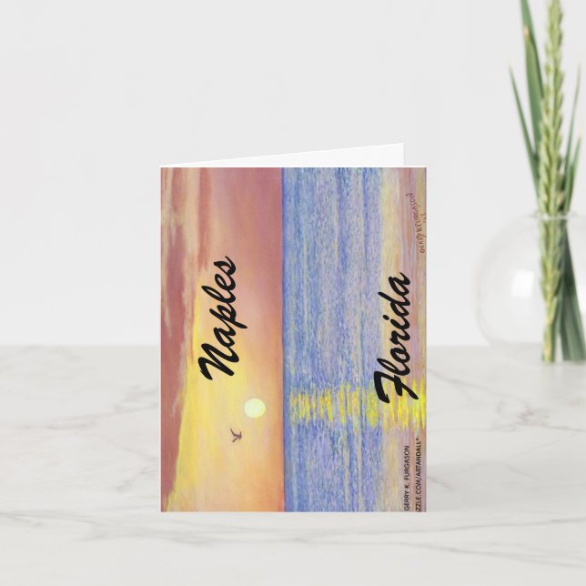 NAPLES, FLORIDA FOLDED NOTE CARD (Front)