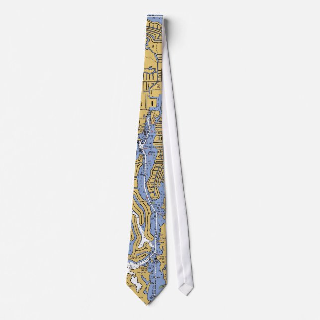Naples, Florida Nautical Harbour Chart Tie (Front)