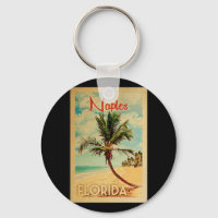 Naples Florida Palm Tree Beach Vintage Travel