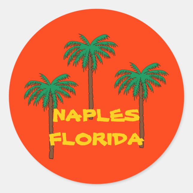NAPLES FLORIDA palm tree sticker (Front)