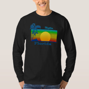 Naples Florida Retro Tropical Beach Sunset T-Shirt
