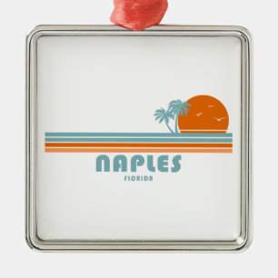 Naples Florida Sun Palm Trees Metal Tree Decoration