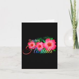 Naples Florida Tropical Flowers Family Vacation Card