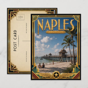Naples Florida Vintage Art Deco Golden Age Postcard
