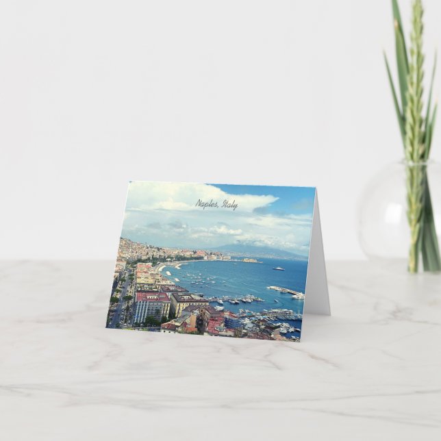 Naples Italy Coastline Photo Note Card (Front)