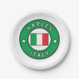 Naples Italy Paper Plate