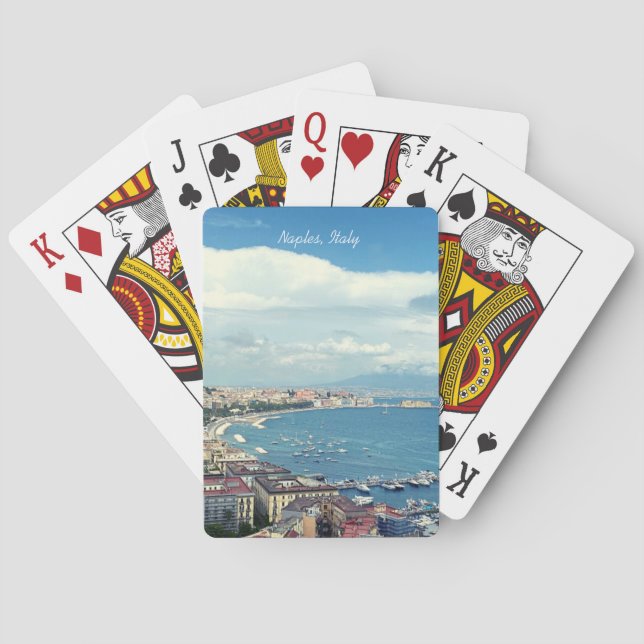 Naples Italy Photo Coastline Playing Cards (Back)