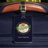 Naples Italy Retro Vesuvius And Pizza Vintage