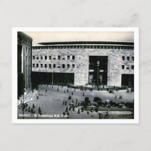 Naples, Italy, Train Station c1940s Postcard