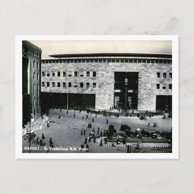Naples, Italy, Train Station c1940s Postcard (Front)