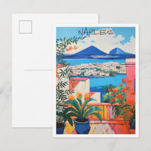 Naples Italy Travel Aesthetic Postcard