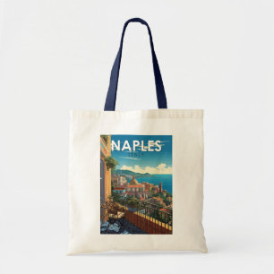 Naples Italy Travel Art Vintage Tote Bag